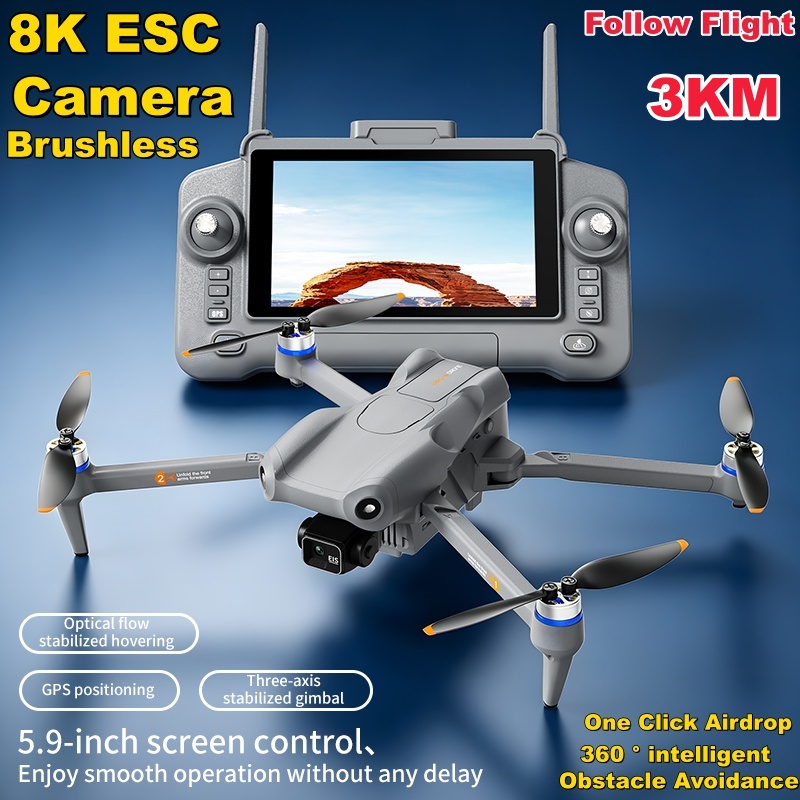 Dron con cámara 8K ESC, pantal - Drone Gimbal reseña y precio
